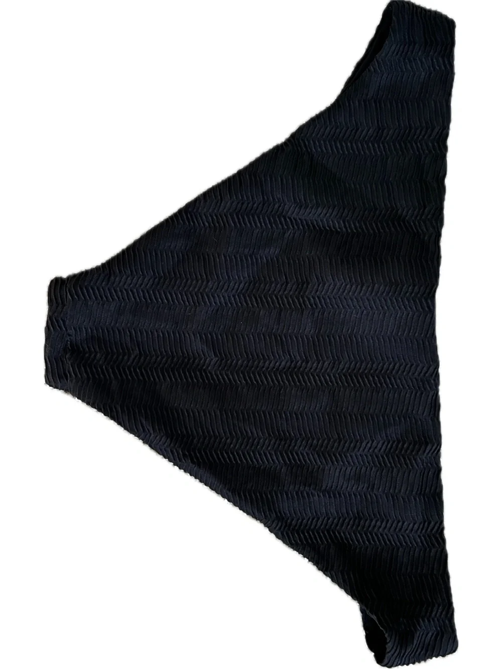 NWT Calzedonia Black Textured High-Cut Bikini Bottom - Women Swim XL